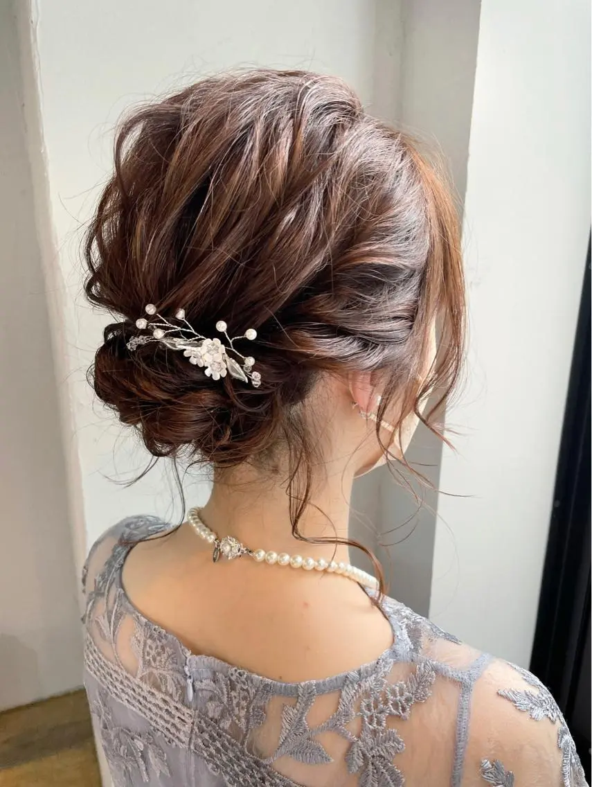 ヘアアレンジ ローシニヨン ヘアセット minami /ヘアセットのヘアスタイル
