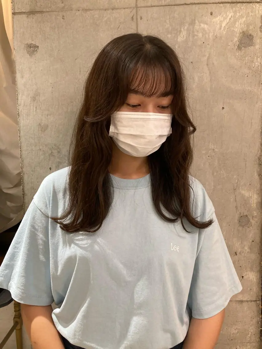セミロング カット ヘアカラー トリートメント 透明感カラー🫧 nanohaのヘアスタイル