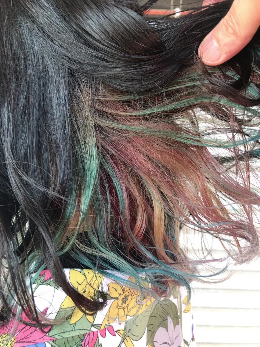 ミディアム カラー ユニコーンカラー ヘアカラー レイヤーカット匠 イソザキノリユキのヘアスタイル