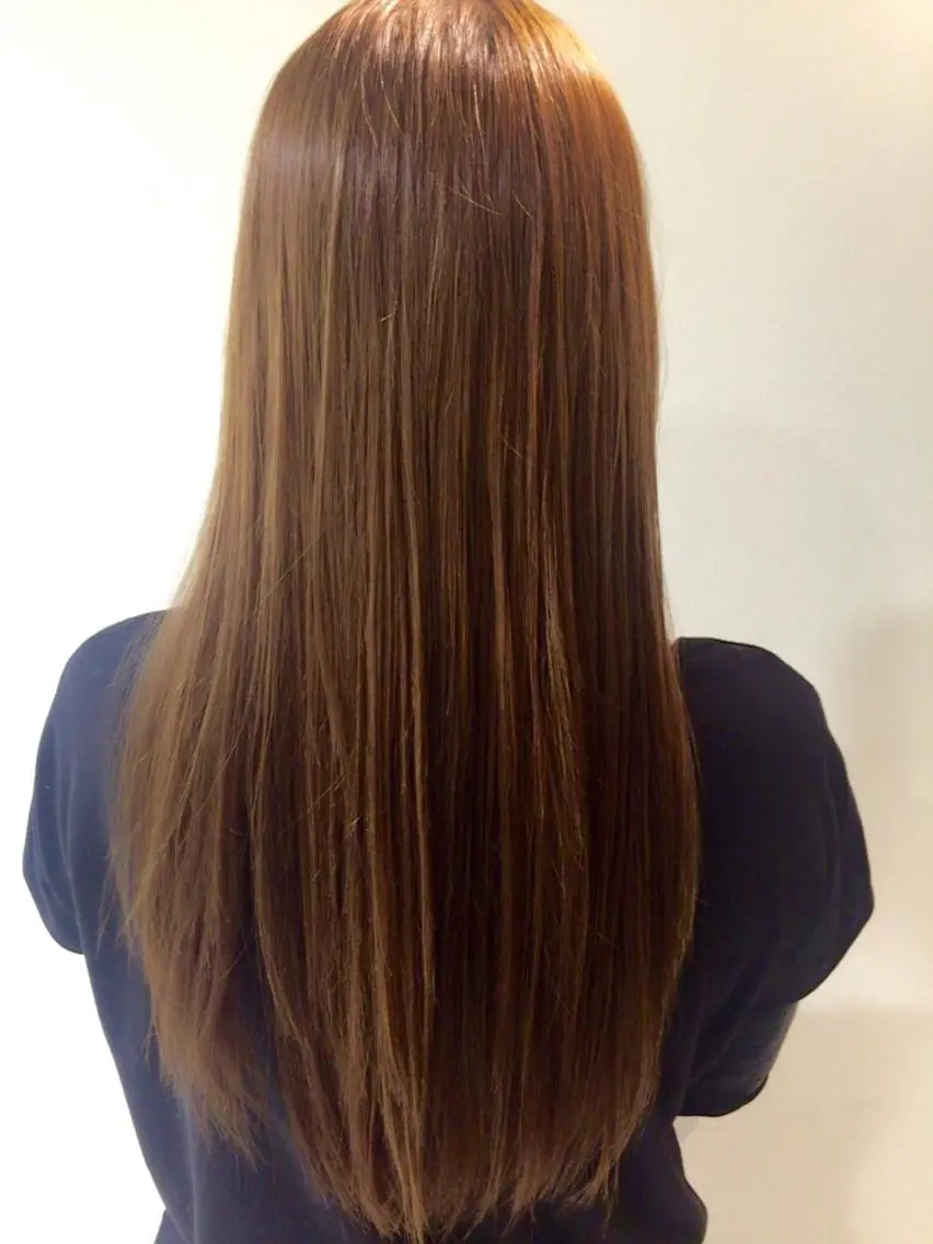 ロング カラー ブリーチ 透明感カラー ハイトーンカラー カット 縮毛矯正 トリートメント Agu 清尾 浩昭のヘアスタイル