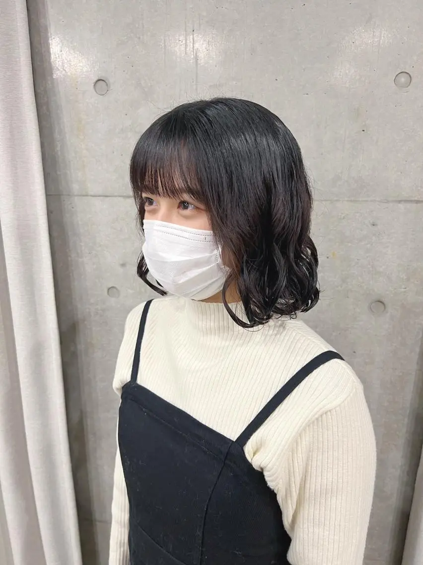 パーマ カット パーマ トリートメント ボブパーマコテ巻き風 パーマNo1深江秀平のヘアスタイル