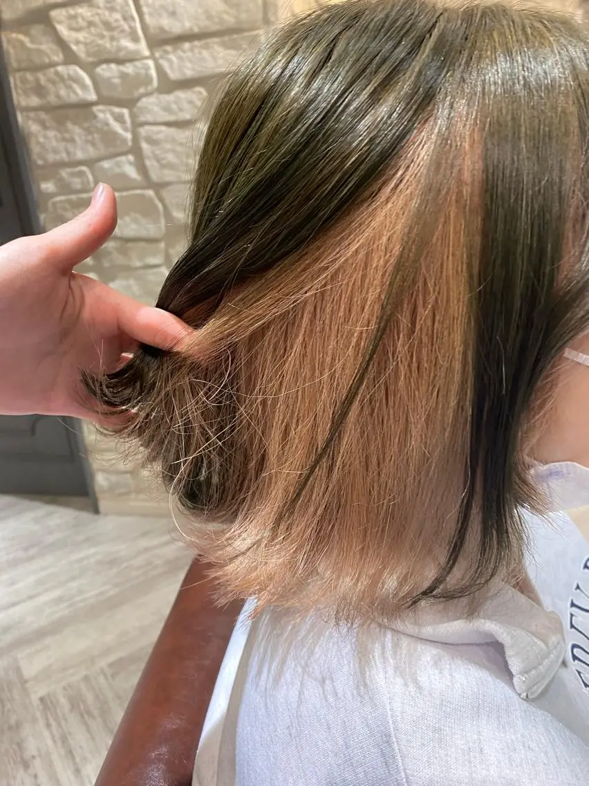 カラー ブロンド オリーブカラー ピンクカラー ブリーチカラー⸜♡⸝ クルミ🐍のヘアスタイル
