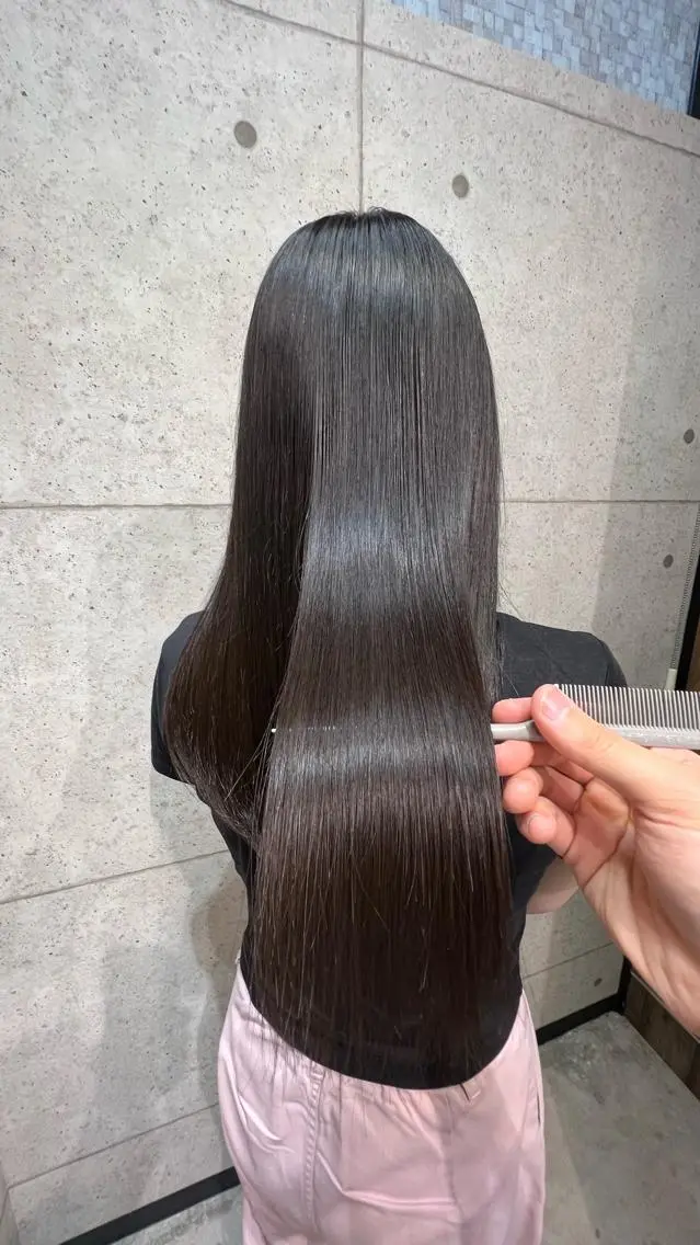 ロング 韓国パーマ 美容師 和田爽良のヘアスタイル