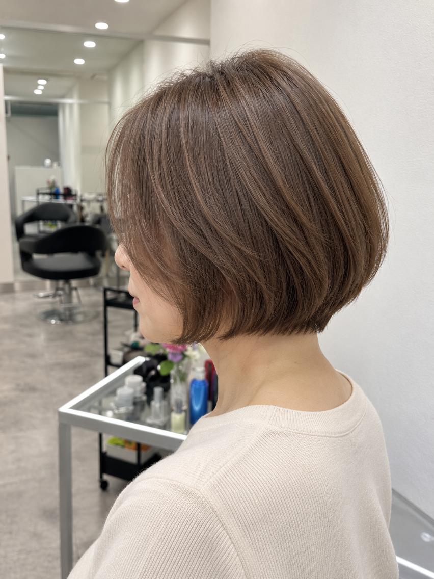 ミディアム カラー ヘアカラー 中窪 光紗のヘアスタイル