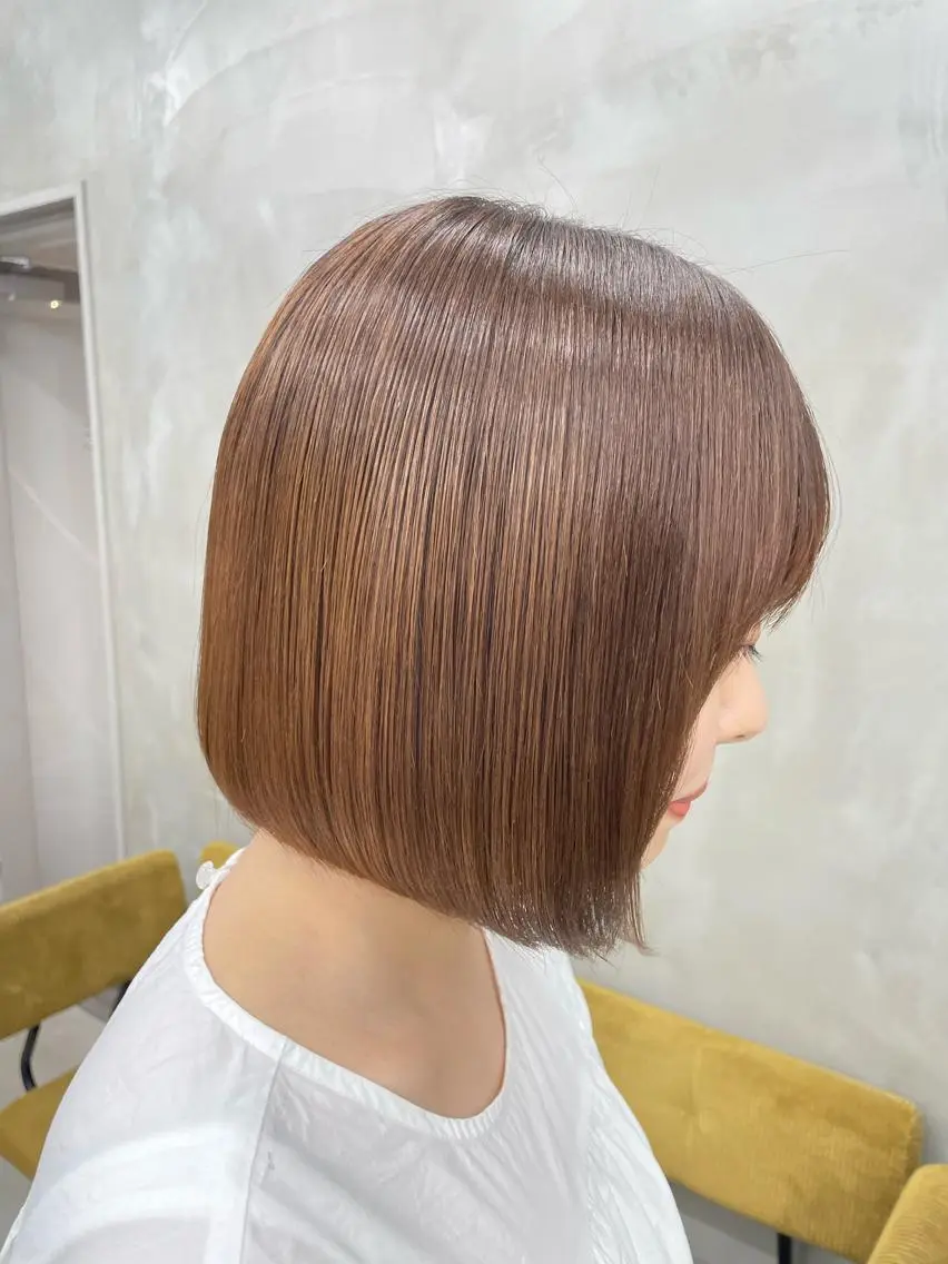 ミディアム ミディアムパーマ トリートメント 🫧ほのか /透明感カラー🫧のヘアスタイル