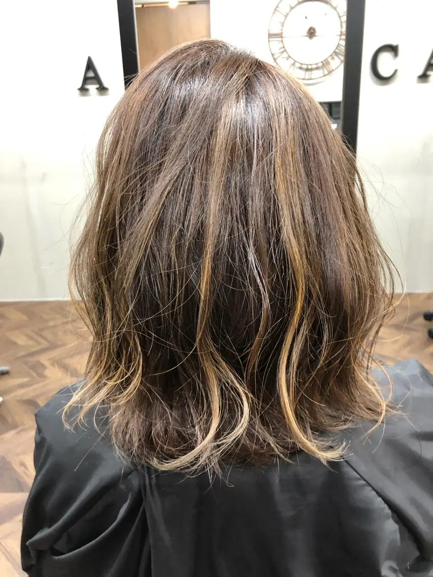ミディアム カラー 山崎 義弘のヘアスタイル