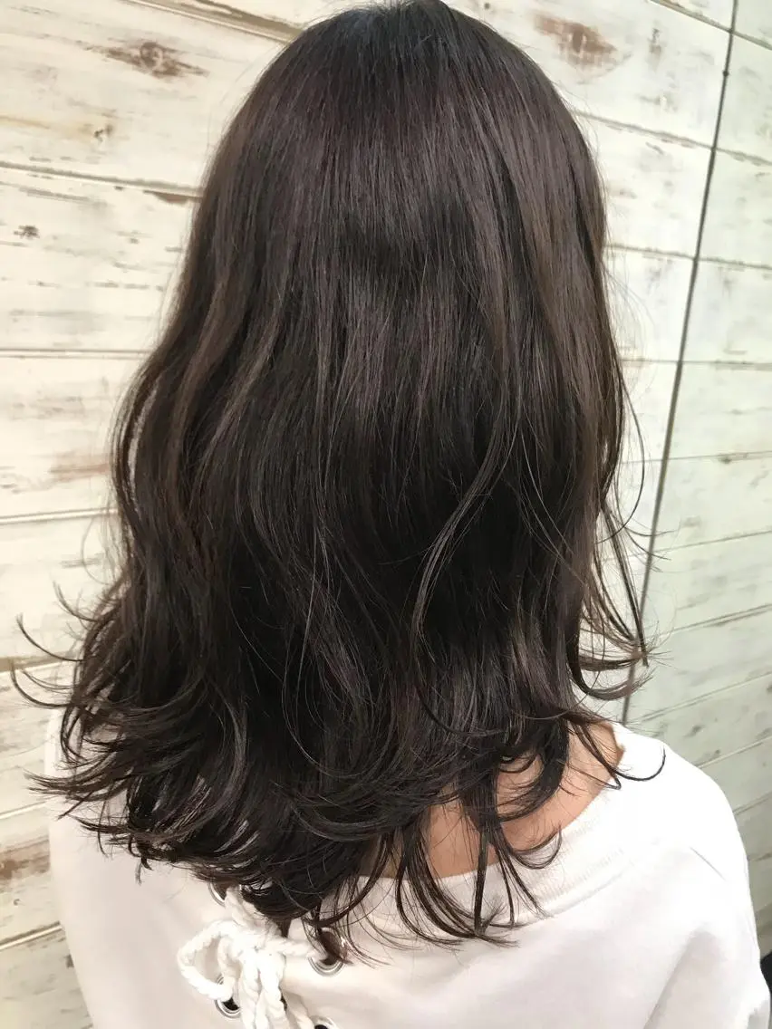 セミロング カラー ブラウンカラー 日比 貴大/ minim hairのヘアスタイル