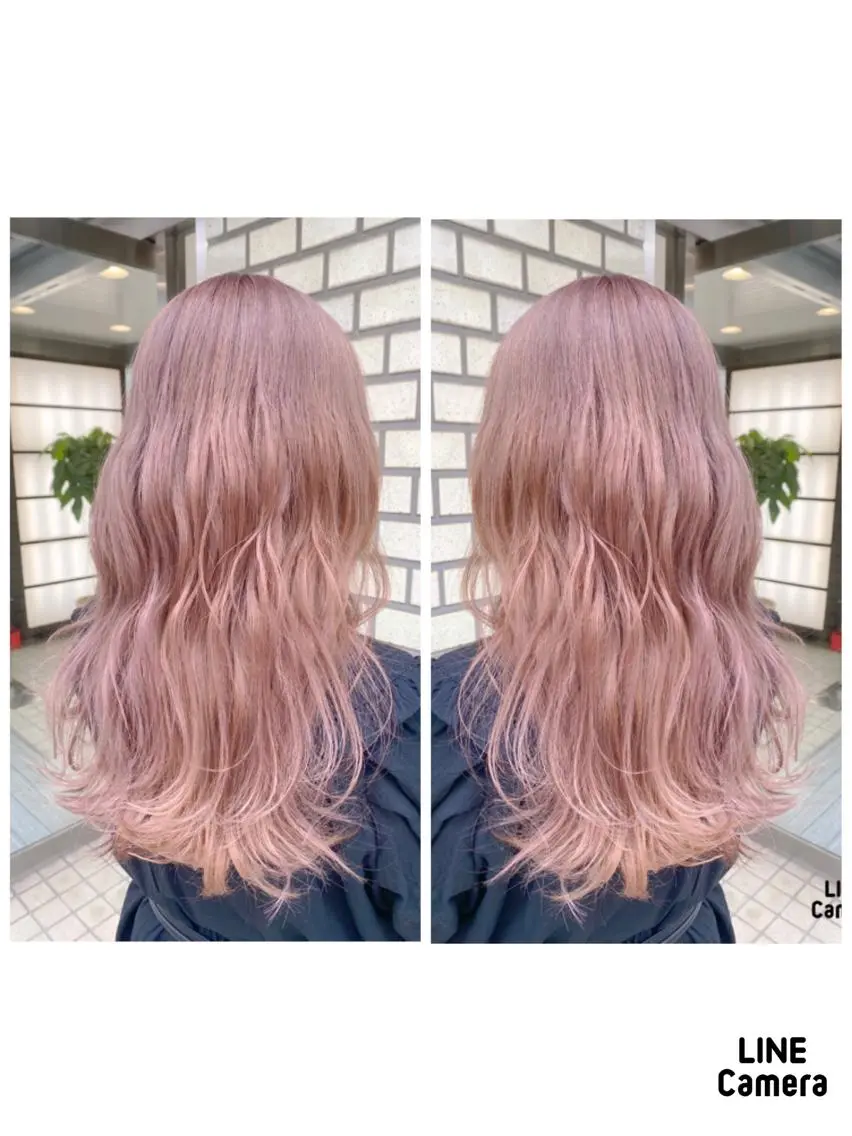ロング カラー ベージュカラー ラベンダーカラー ラベンダーベージュ ピンクカラー ピンクラベンダー ヘアカラー トリートメント ブリーチ/髪質改善 🍀MASAKiのヘアスタイル