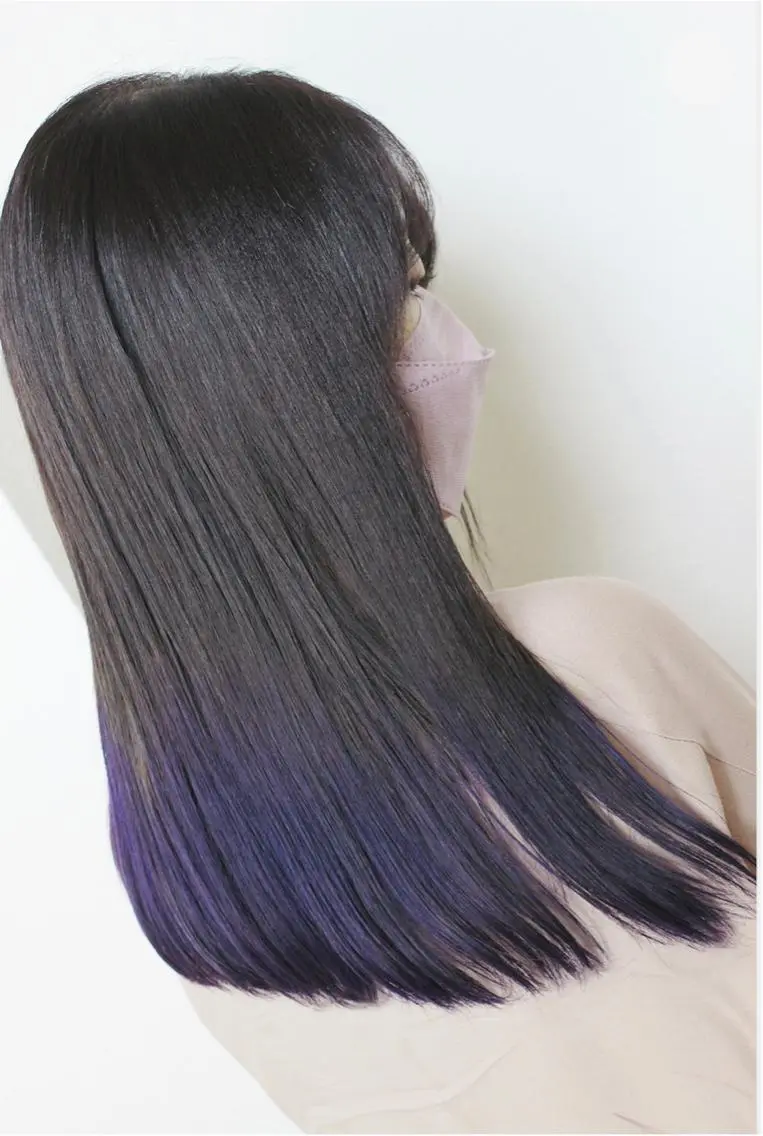 ロング カラー パープルカラー シルバー ヘアカラー 土居 正季のヘアスタイル