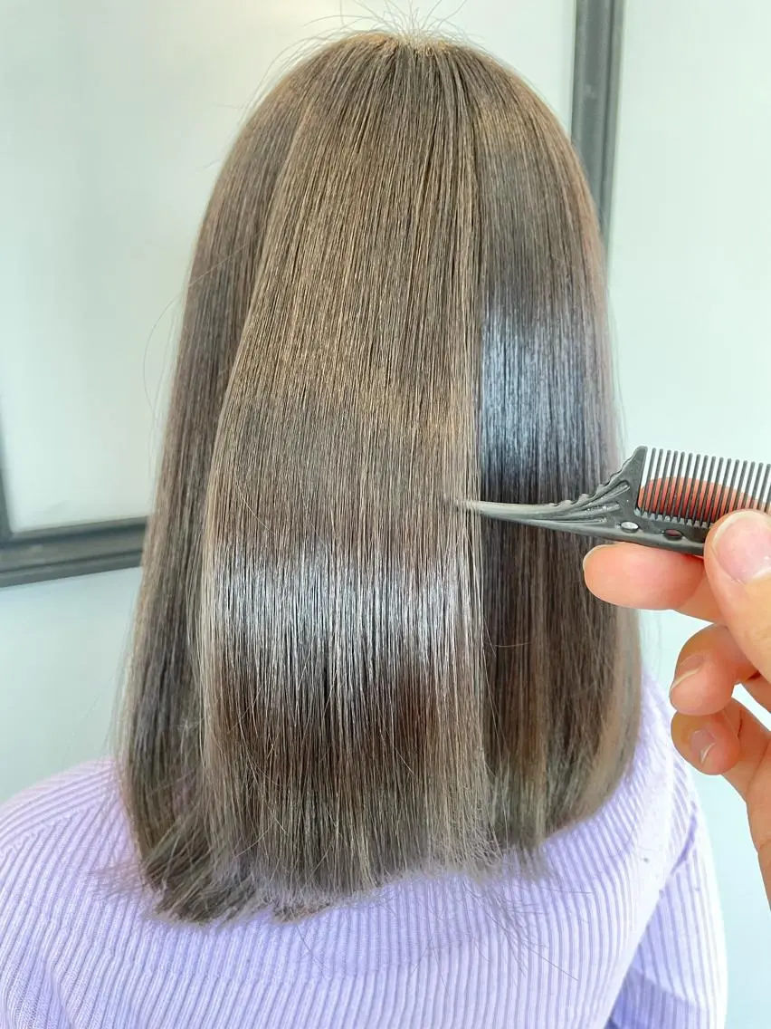 ミディアム カット ヘアカラー トリートメント 阿見 大成のヘアスタイル