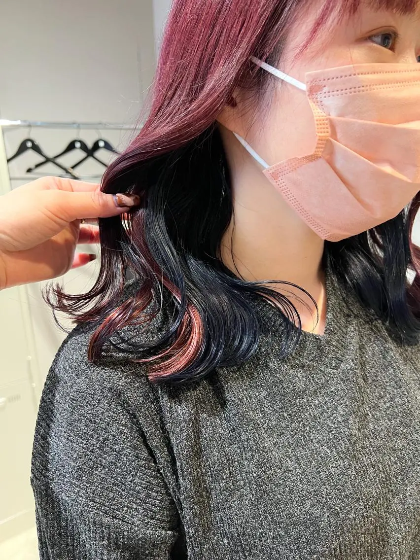 ミディアム カラー ヘアアレンジ 🩵 JURI🩵のヘアスタイル
