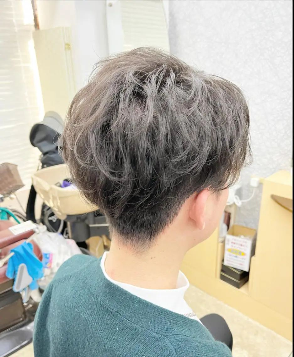 ミディアム パーマ メンズ 森田 健一のヘアスタイル