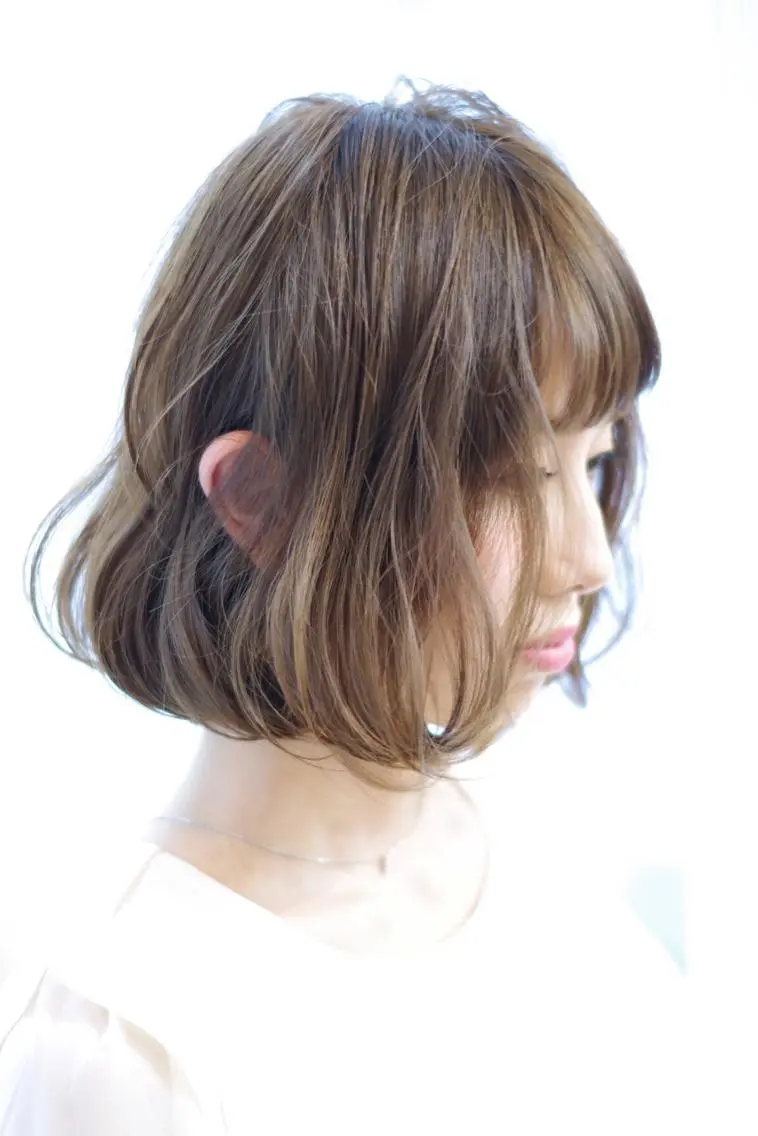 ミディアム カラー イルミナカラー ボブ 松田 光雄のヘアスタイル