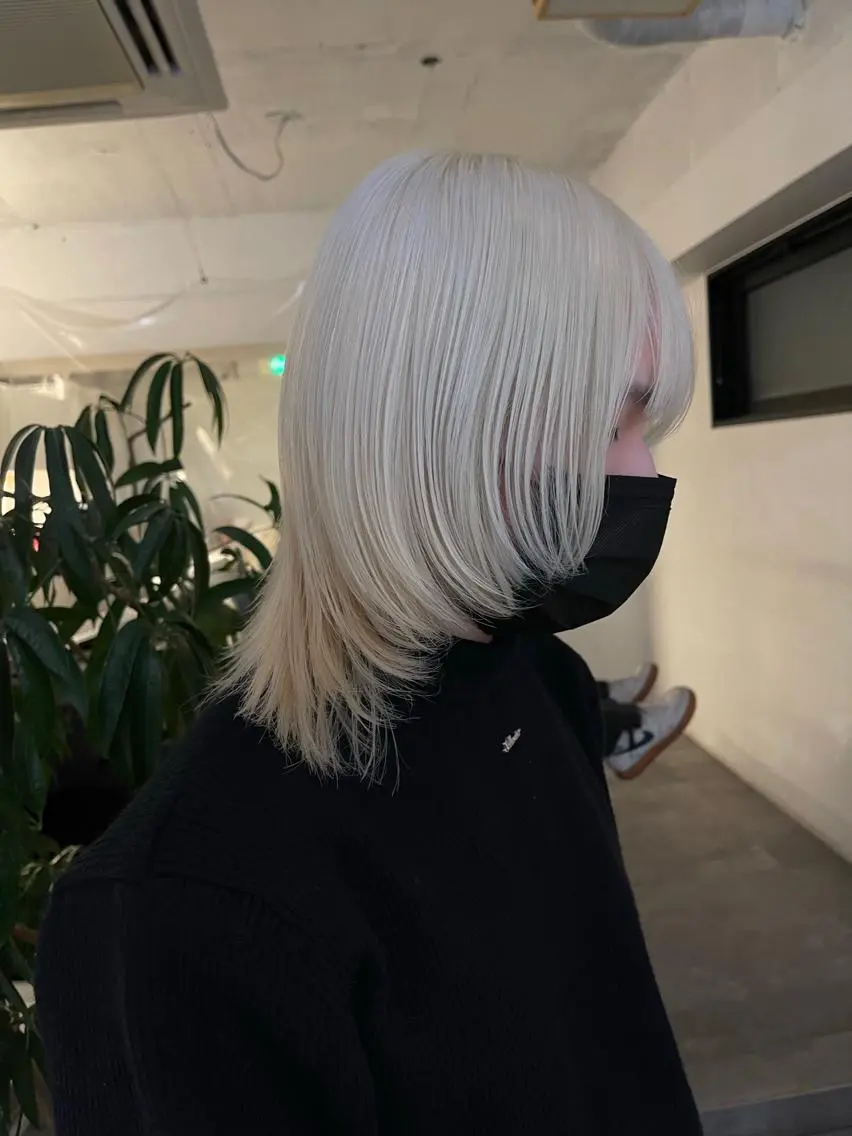 ミディアム 外国人風カラー ハイライト レイヤーカット 似合わせカット ウルフカット メンズケアブリーチ 特化🔥村田のヘアスタイル