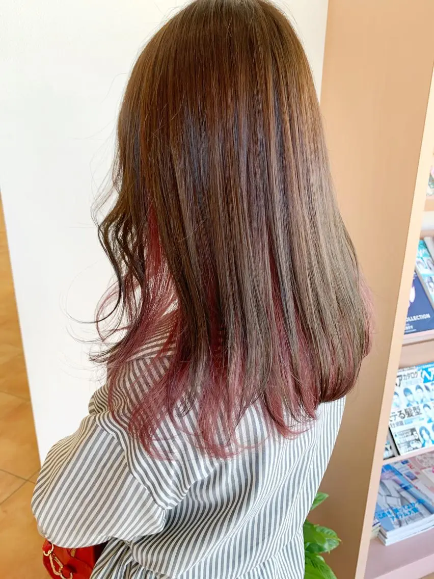 ロング パープルカラー ヘアカラー トリートメント karen ☺︎のヘアスタイル