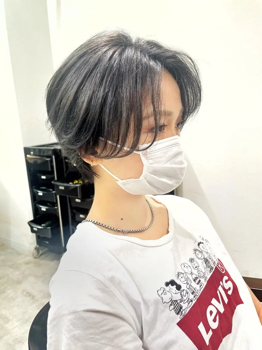 ショート カラー カット ヘアカラー トリートメント 田中大星 /ボブ 縮毛矯正のヘアスタイル