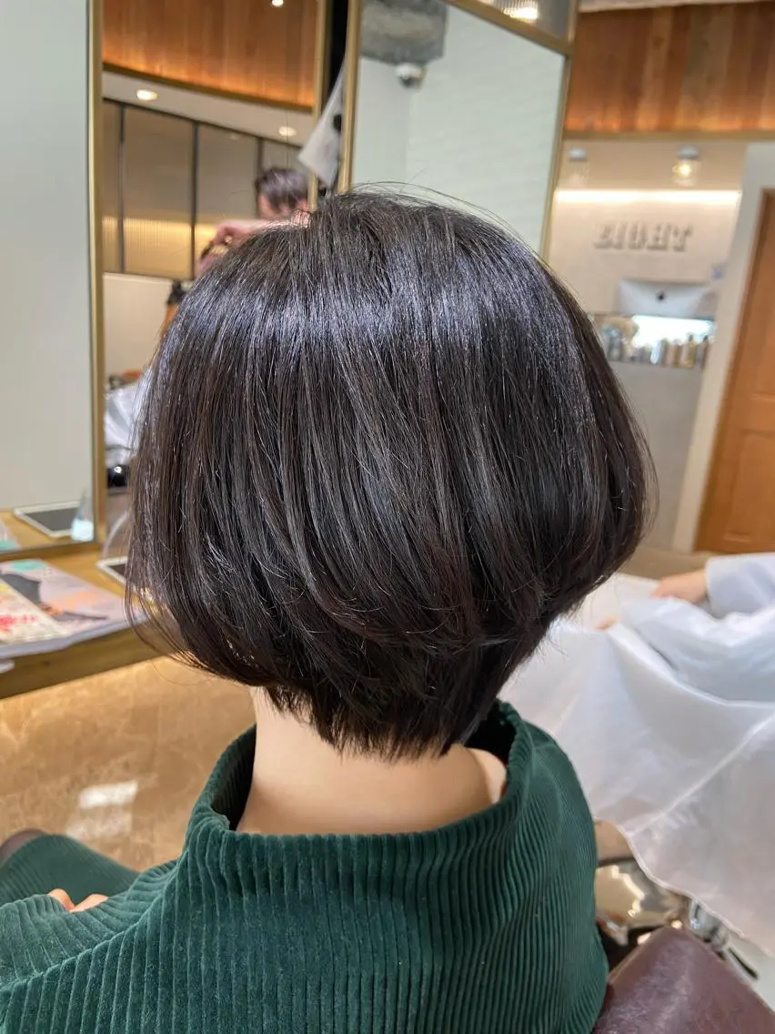 ショート カラー ヘアアレンジ 結婚式・ブライダル ハンサムショート ベージュカラー 黒髪 グレージュ カット トリートメント レイヤー×ヘッドスパ ＊保田遥＊のヘアスタイル