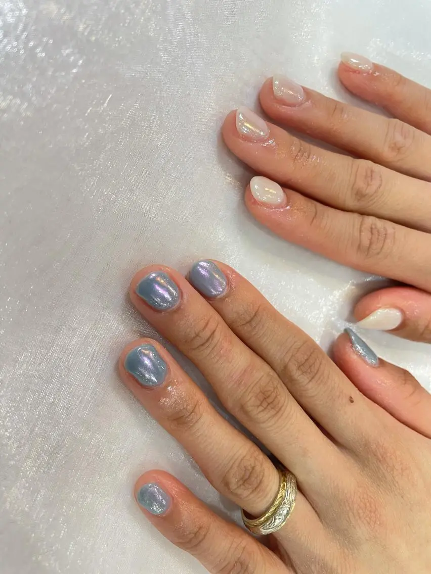 ネイル ハンドネイル ハンドケア はばすみれ🎀ﾈｲﾙ 光ﾌｪｲｼｬﾙ ﾍｱのネイルデザイン