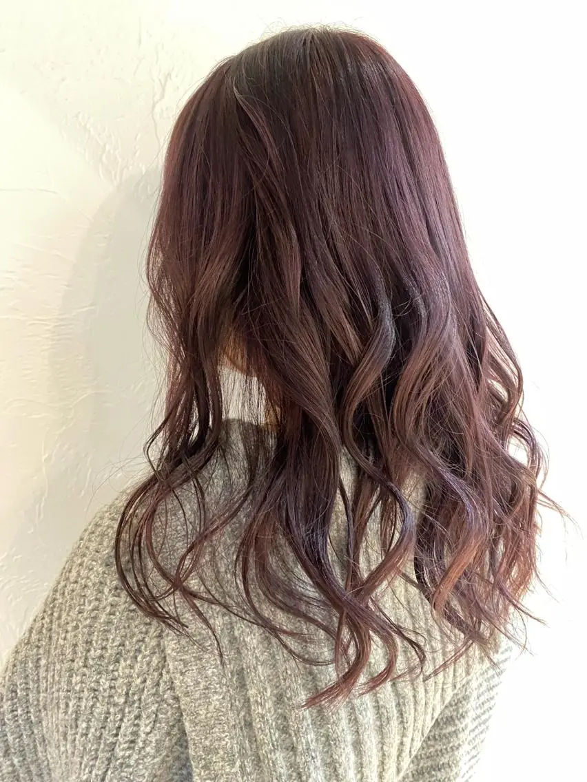 セミロング カラー ラベンダーカラー ピンクカラー ピンクラベンダー 🦋 さとりなのヘアスタイル