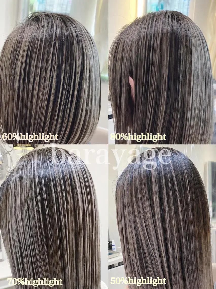 セミロング カラー バレイヤージュ 髪質改善 レイヤーカット カット ヘアカラー トリートメント 山崎俊輔/髪質改善 /バレイヤージュのヘアスタイル
