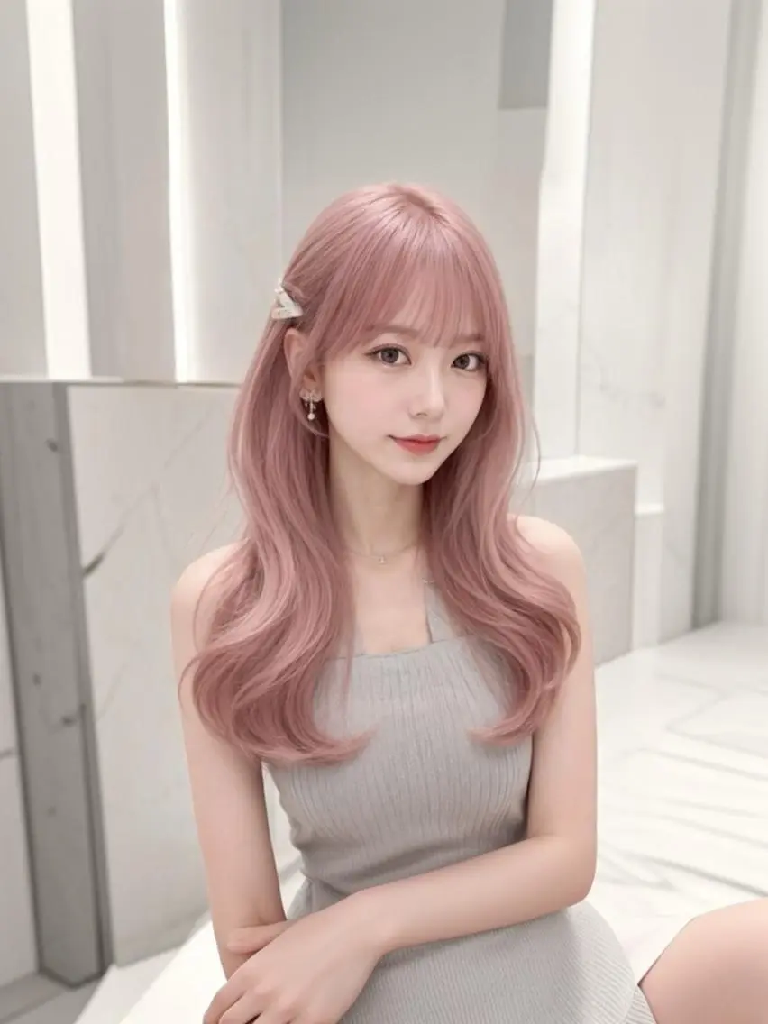 カラー ロング むら 結菜のヘアスタイル