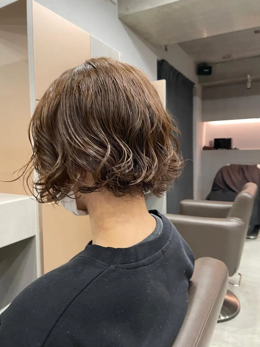 ショート カラー パーマ 吉田一輝 外国人パーマのヘアスタイル