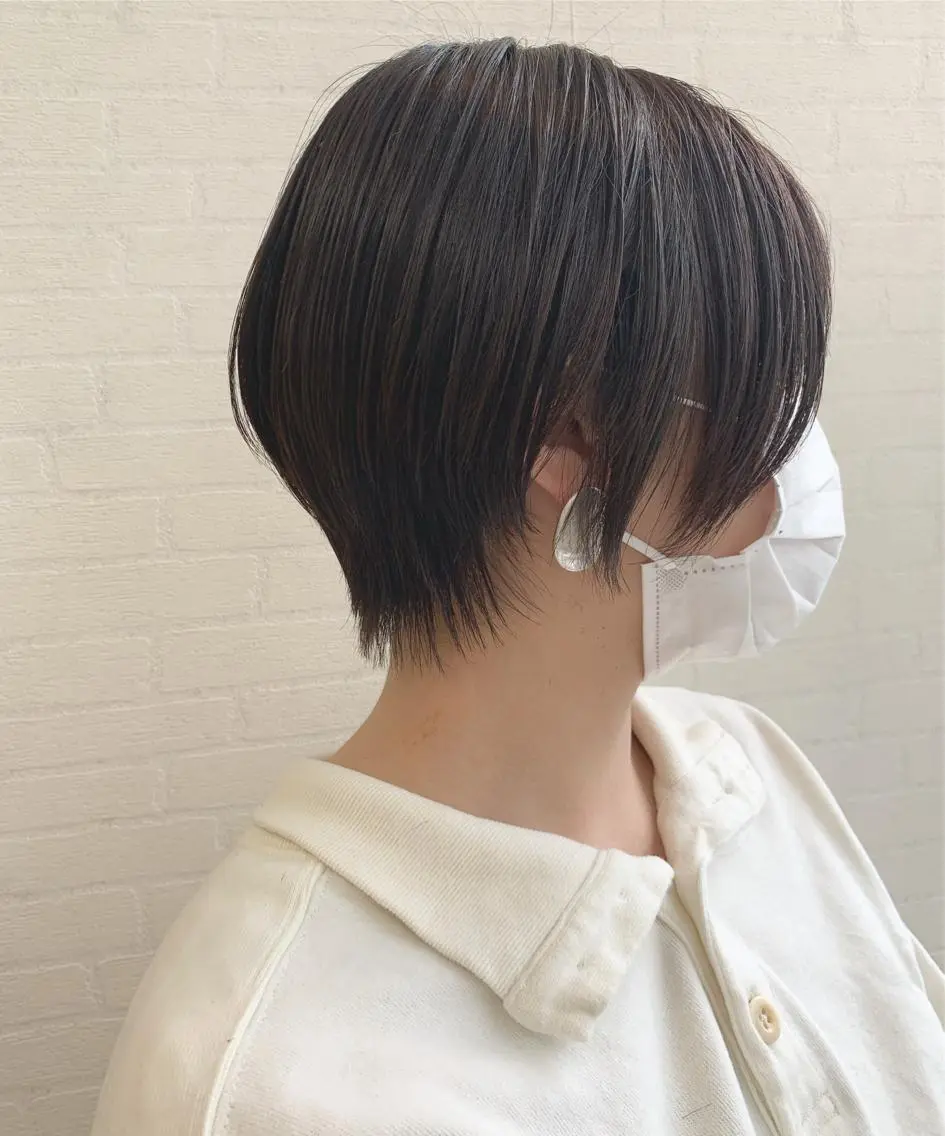 ショート カラー 切りっぱなしボブ ショートボブ ハンサムショート 丸みショート ボブ カット トリートメント 初めてのショート お任せください✂️のヘアスタイル