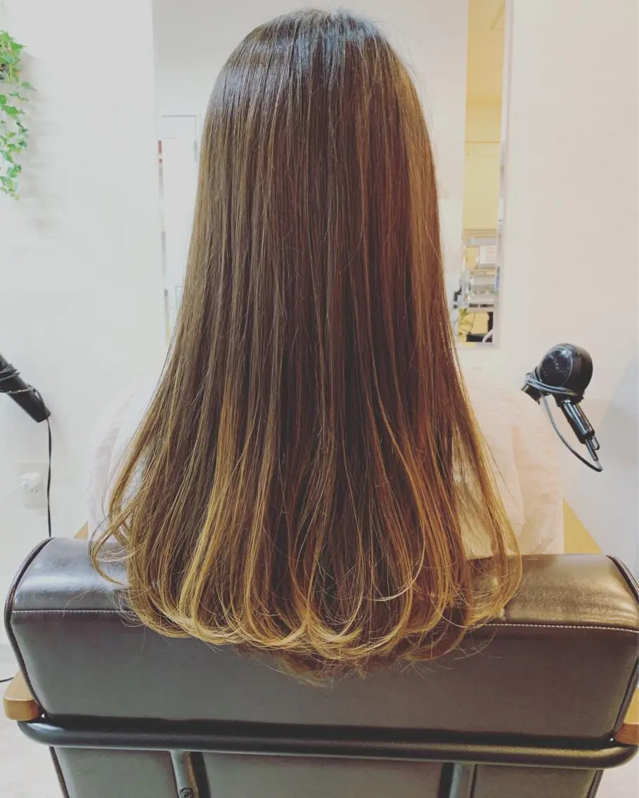 ロング カラー ハイライトカラー ハイライト 木下 将吾のヘアスタイル