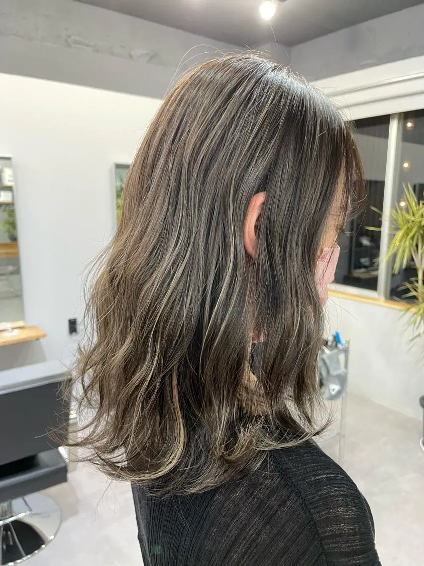 セミロング カラー Reb_keiji 👑小倉圭司のヘアスタイル