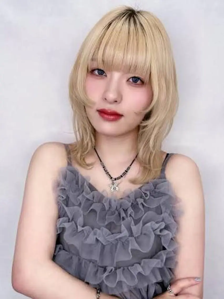 ミディアム カラー ヘアカラー 🐣‪なな カットモデル募集中のヘアスタイル