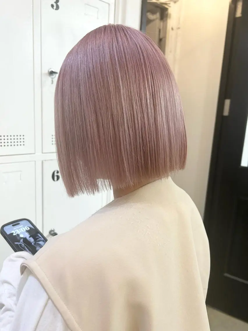 カラー ピンクカラー ホワイトピンク 🫒オリーブ/透け感 レイヤー🌿モエカのヘアスタイル
