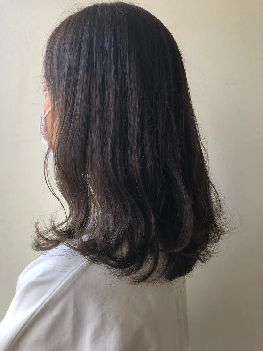 ミディアム カラー ヘアアレンジ アッシュ 透明感カラー ヘアカラー トリートメント 🌻韓国風ヘア🌻 ✨🌷ナナコ🌷のヘアスタイル