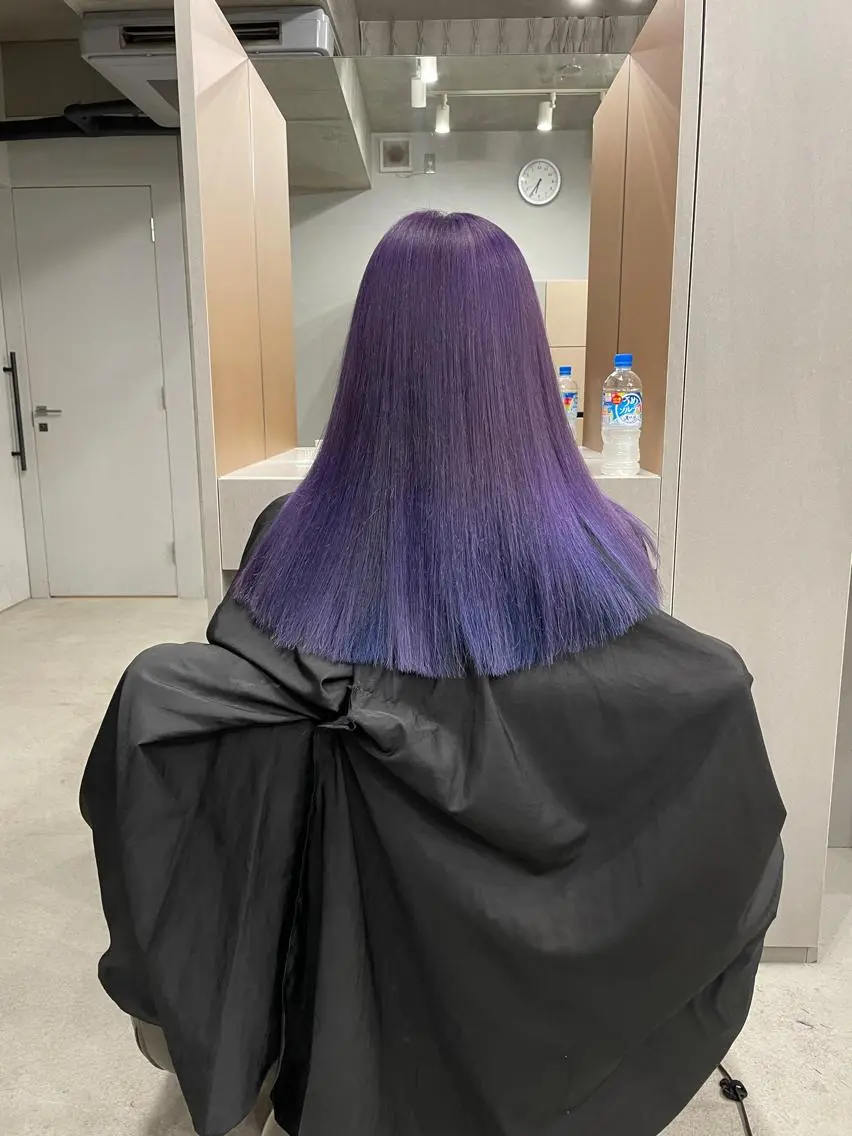 セミロング カラー ヘアカラー 吉田一輝 外国人パーマのヘアスタイル