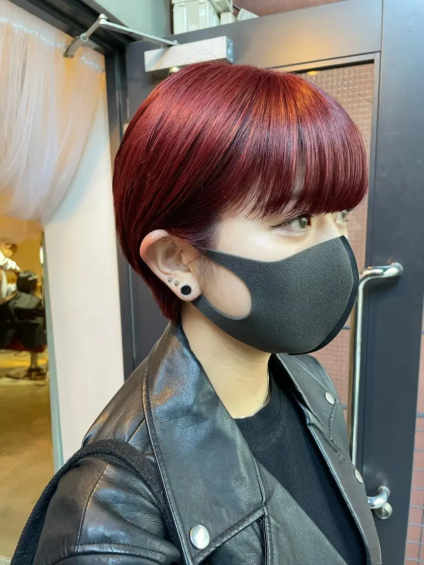 ショート カラー ヘアカラー 京都美容師 塩のヘアスタイル