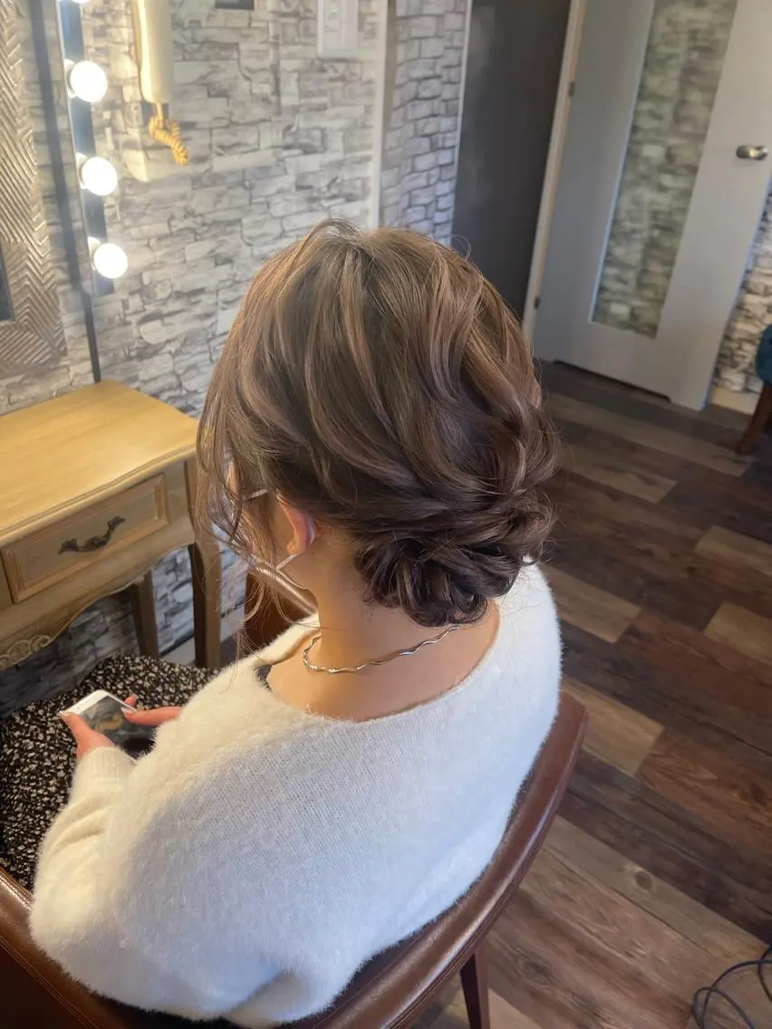 ミディアム ヘアアレンジ hair make Lucciのヘアスタイル