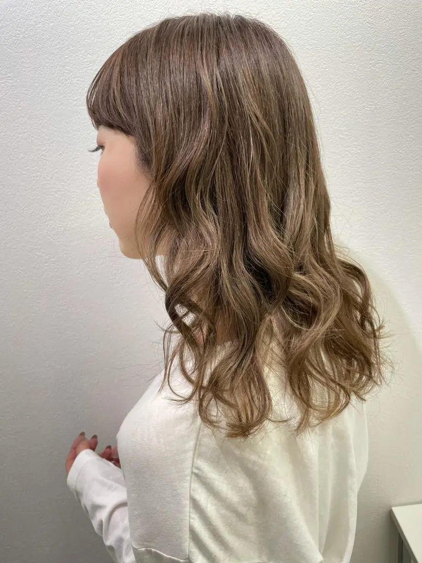 セミロング ヘアカラー 店長福島成美/髪質 改善縮毛矯正/カラーのヘアスタイル