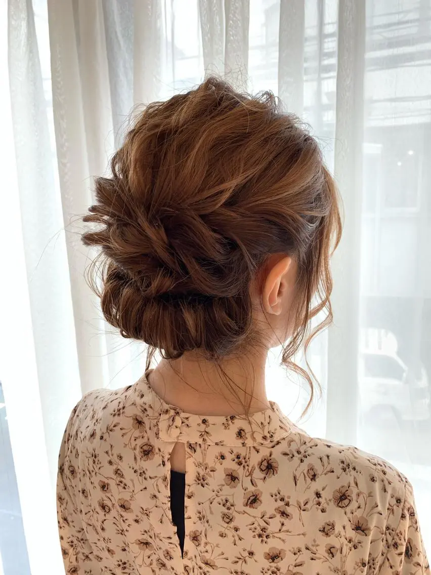 ミディアム 切りっぱなしボブ ソノキユウカのヘアスタイル