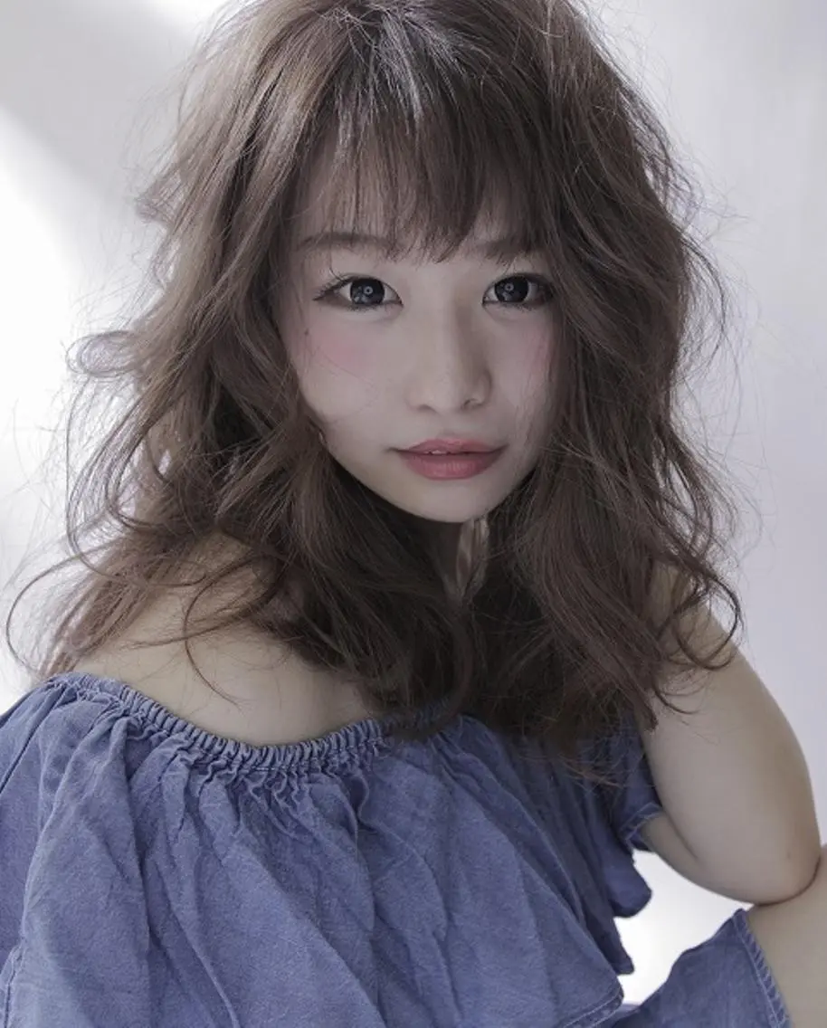 セミロング カラー パーマ ヘアカラー トリートメント SAI hairgardenのヘアスタイル