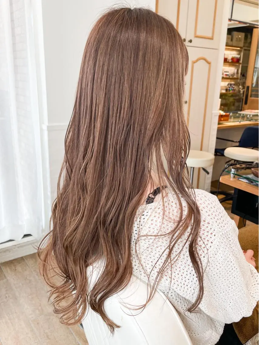 ロング カラー ベージュカラー ロング ヘアカラー ✨カラー支持No.1 🧸ワキ カナコ🧸のヘアスタイル