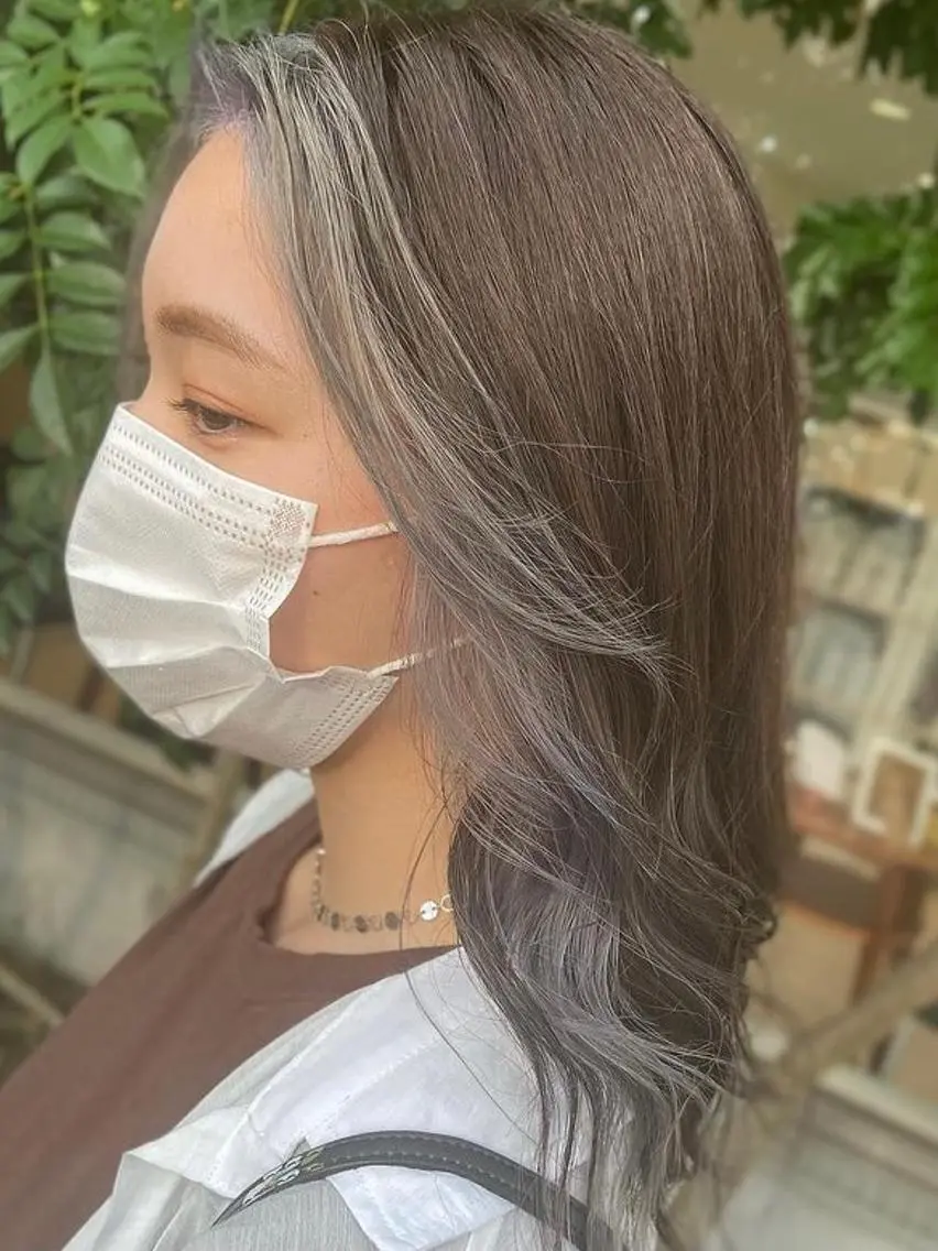ミディアム シールエクステ ミストバング ボブ くびれヘア エクステ sugiki shotaのヘアスタイル