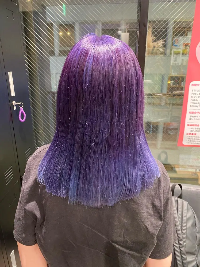 カラー ブリーチ カット ヘアカラー トリートメント hina💟 透明感カラーのヘアスタイル