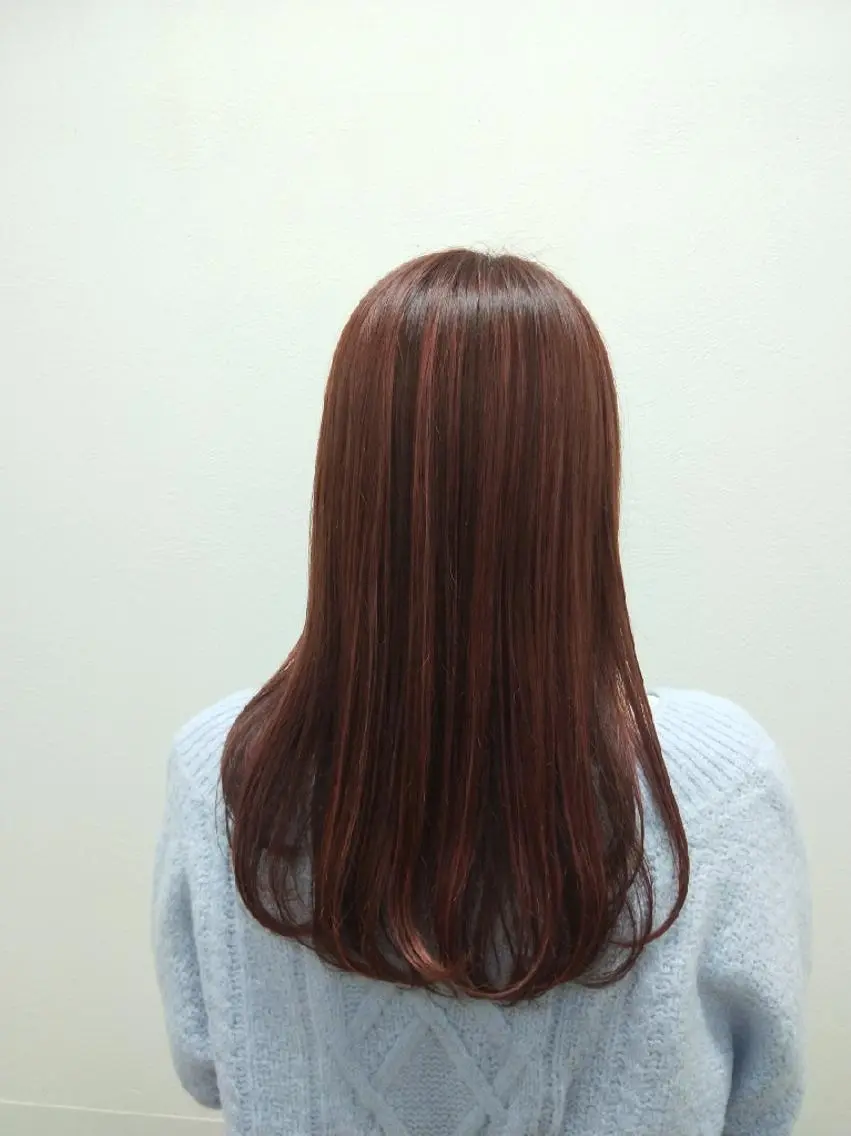 ロング カラー はばすみれ🎀ﾈｲﾙ 光ﾌｪｲｼｬﾙ ﾍｱのネイルデザイン