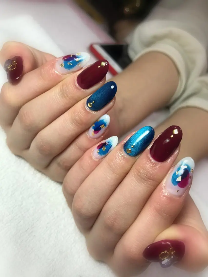 ネイル ジェルネイル マグネットネイル ニュアンスネイル Era nailのネイルデザイン