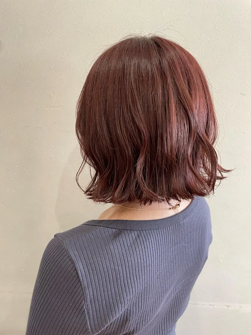 ミディアム カラー ベージュカラー ピンクカラー ピンクベージュ Freez オオヤブ カホのヘアスタイル