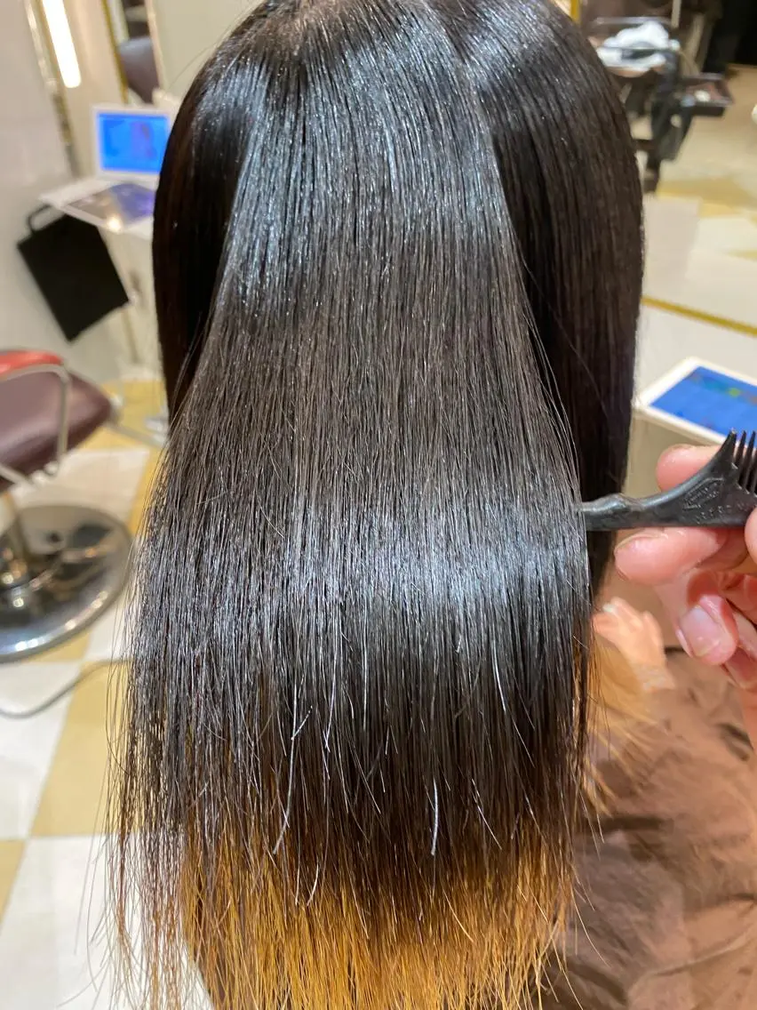 ロング 髪質改善 酸性ストレート カット 縮毛矯正 トリートメント 💜髪質改善美髪💜 星野清光のヘアスタイル