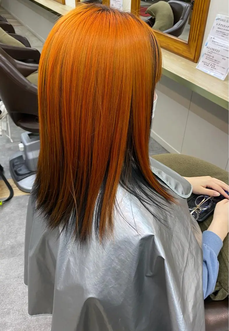 セミロング ツートーンカラー ️🫧押上️🫧はな 🫧まとまるショートのヘアスタイル