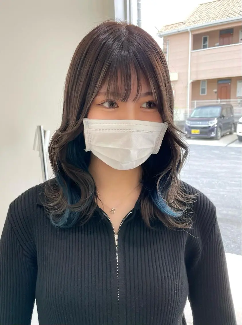 セミロング カラー mir MIYUのヘアスタイル