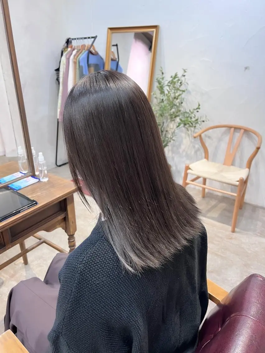 カラー ヘアカラー ✨ブリーチなしカラー ×髪質改善✨松村 潤のヘアスタイル