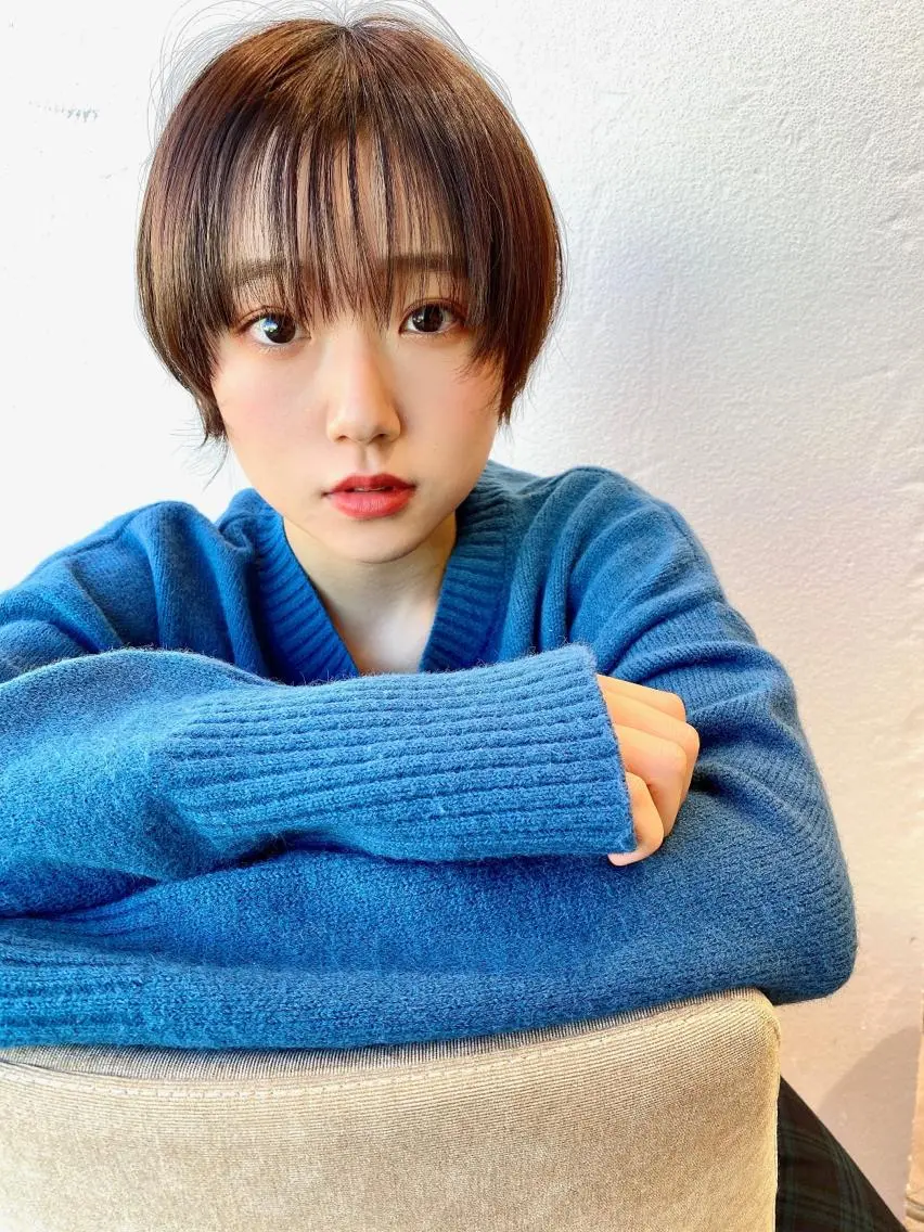 ショート カラー パーマ カット ヘアカラー トリートメント 店長/mao/ 前髪/顔周りカットのヘアスタイル