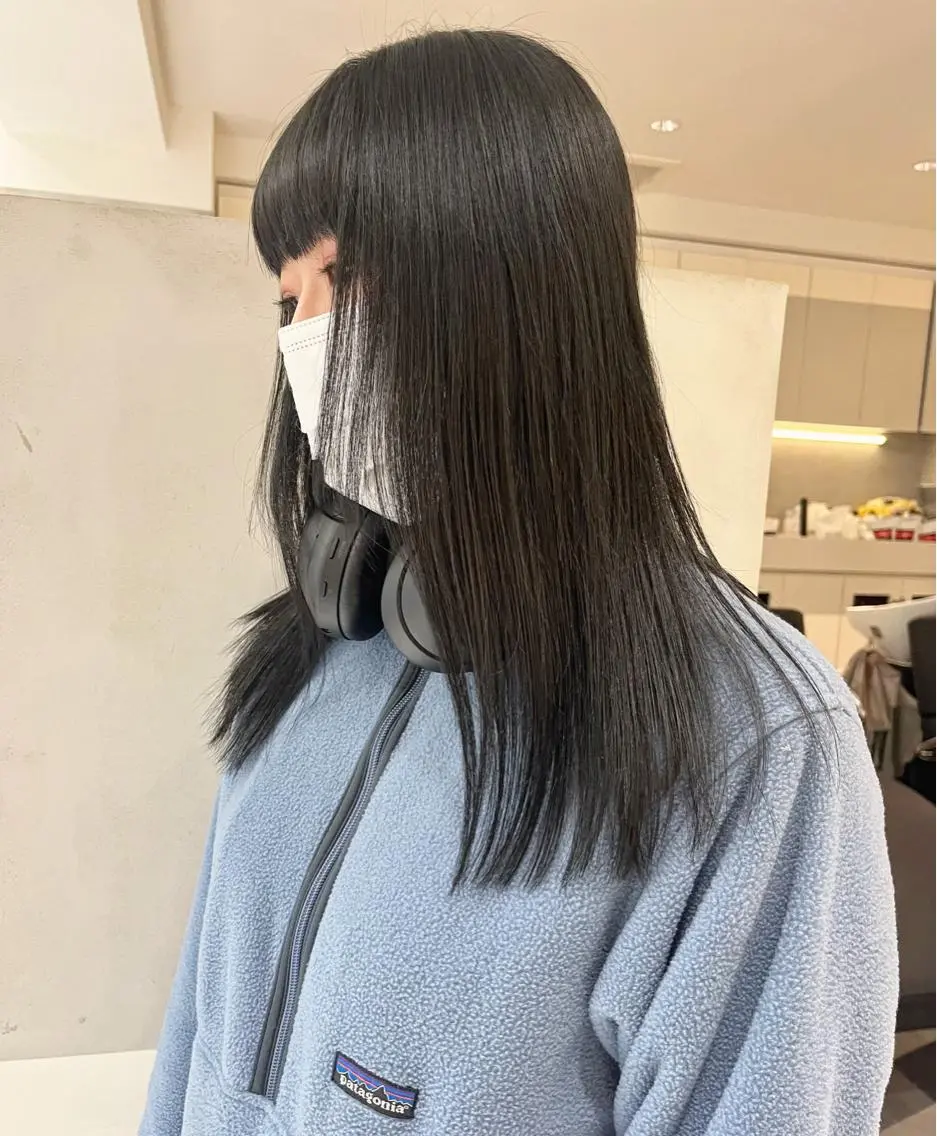 ロング カラー カット トリートメント ヘアセット minami🪷 暖色カラーのヘアスタイル